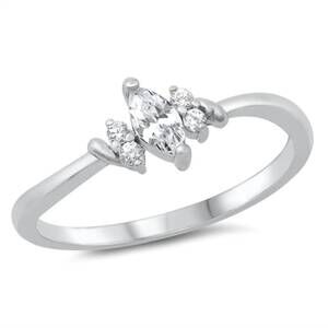 NEW STARLETTE women's rita statement ring in silver